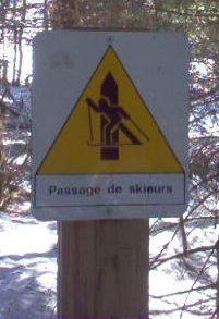 Attention au skieur